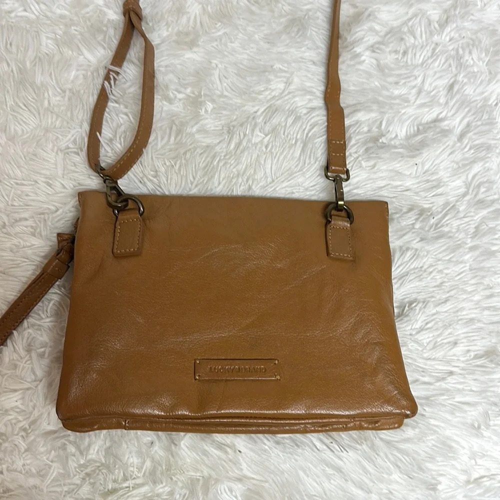 Lucky Brand Leather wristlet/ Crossbody Bag